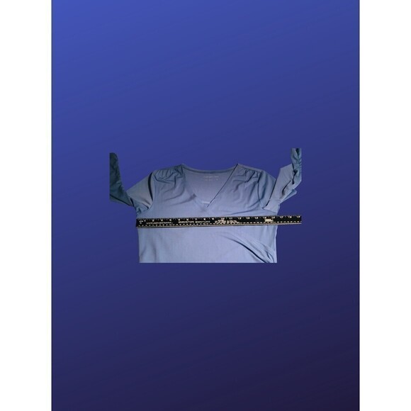 COLDWATER CREEK Surplice Wrap Top, LIGHT BLUE, Women’s Size X-Small, NWOT - Picture 4 of 8